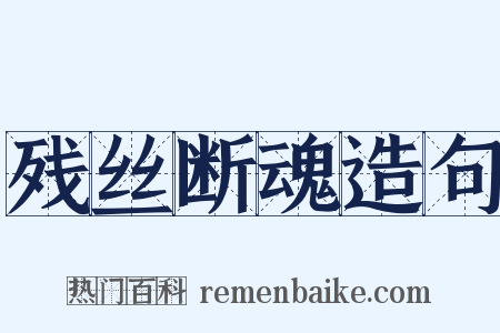 残丝断魂造句是什么意思的图片